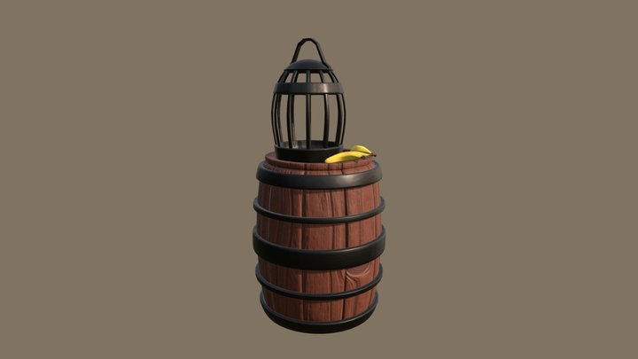 Pirate's Barrel 3D Model