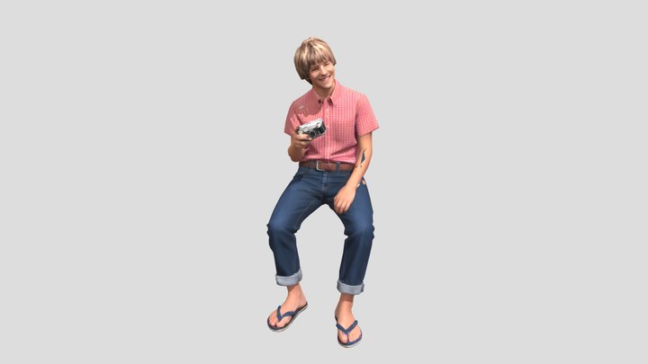Sitting_ Boy_obj – Free 3D Model STL