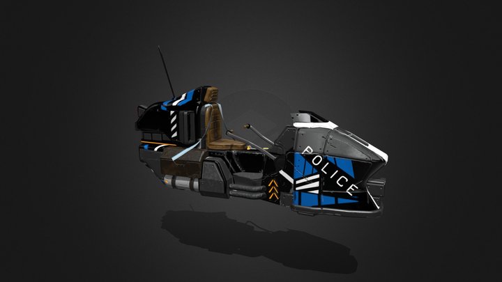 Police Bike 3D Model