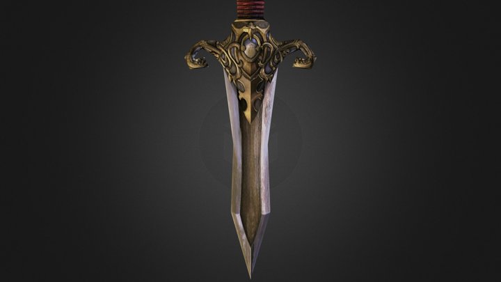 Lowpoly sword 3D Model