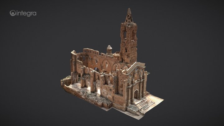 San Martin de Tours, Belchite 3D Model