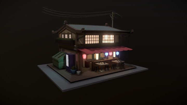 Chinese house/restaurant 3D Model