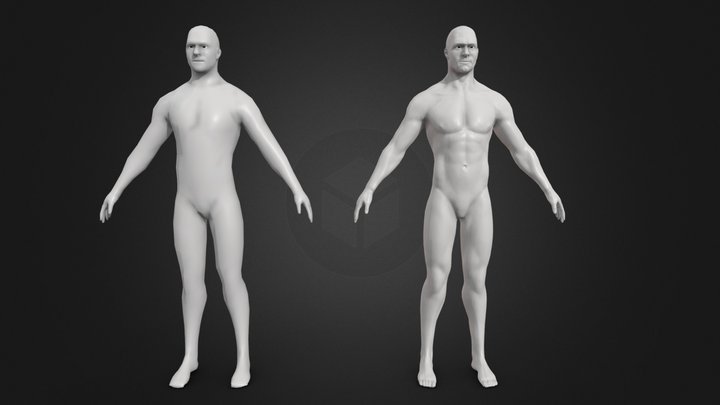 Male Character Base Mesh Pack 3D Model