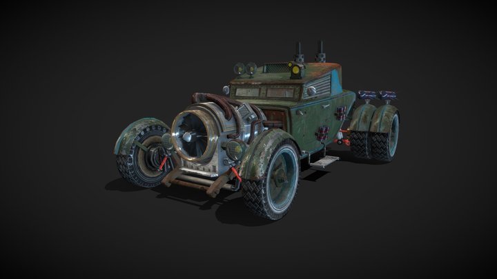 Hotrod, steampunk 3D Model