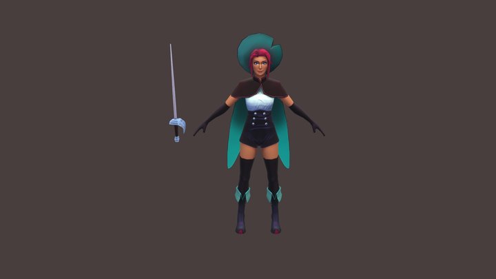 First low poly Character 3D Model