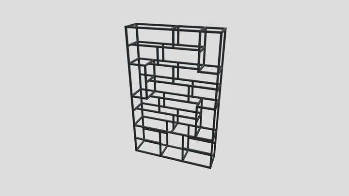 bookshelf metal structure 3D Model