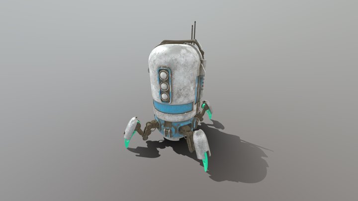 Scientist spider robot 3D Model
