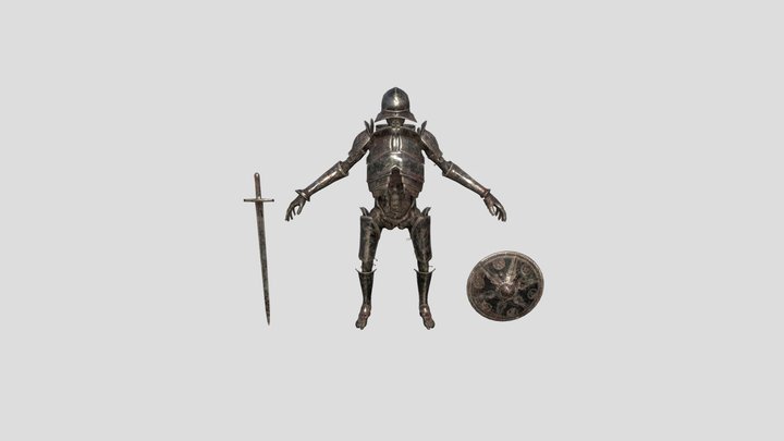 Undead Armored Warrior 3D Model