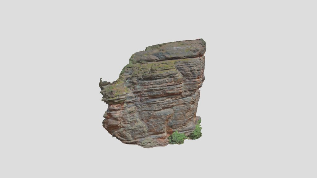 Huge Sandstone Cliff Pbr Scan 02