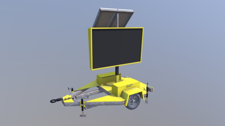 Variable Message Sign (VMS) 3D Model