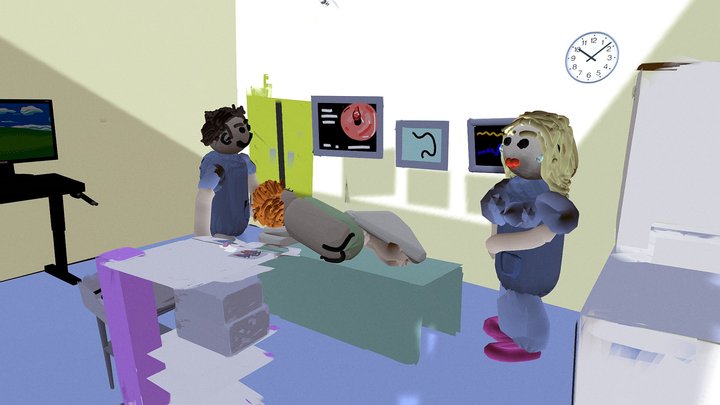 Colonoscopy VR rough mock up 3D Model