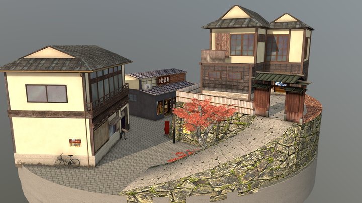 1DAE11 Kyoto CityScene 3D Model