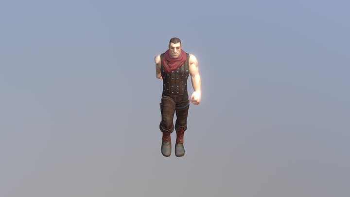 Perkerian male character 3D Model