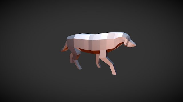 Low Poly Wolf 3D Model