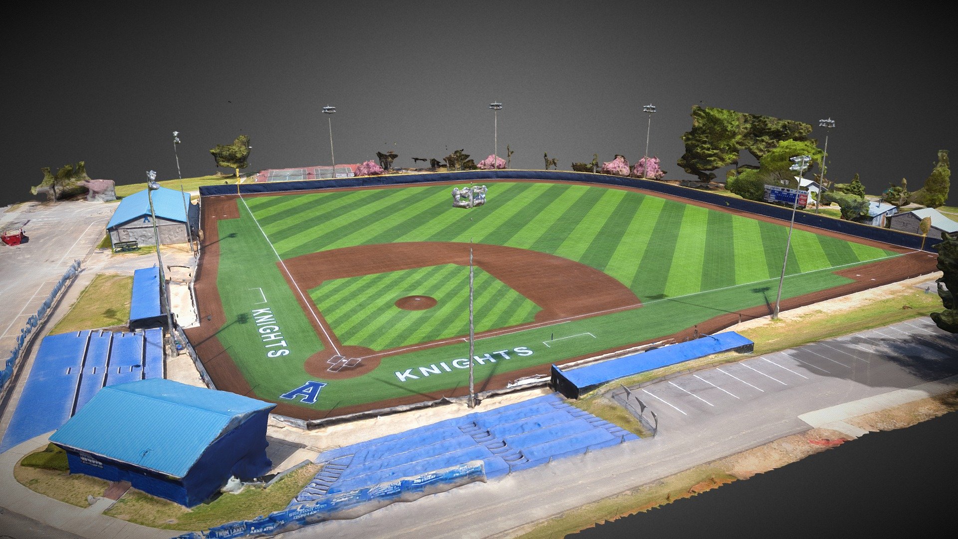 Arabian Knights Baseball Field (Arab,AL) Buy Royalty Free 3D model by johnnokomis [e550fb4