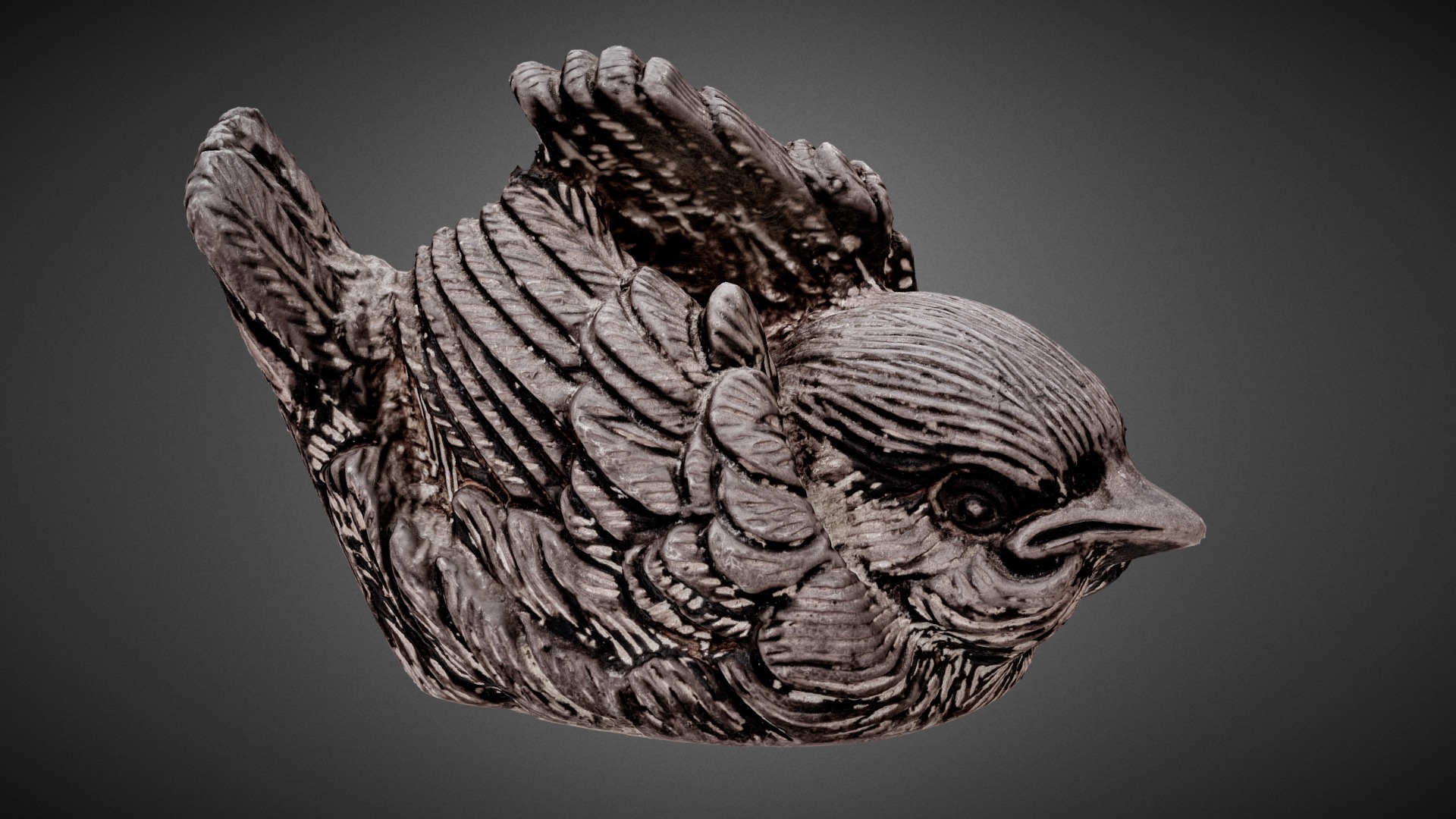 3D model Vintage silver bird - This is a 3D model of the Vintage silver bird. The 3D model is about a statue of a bird.