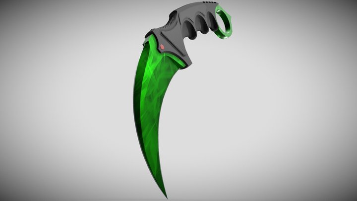 Karambit Knife Emerald 3D Model