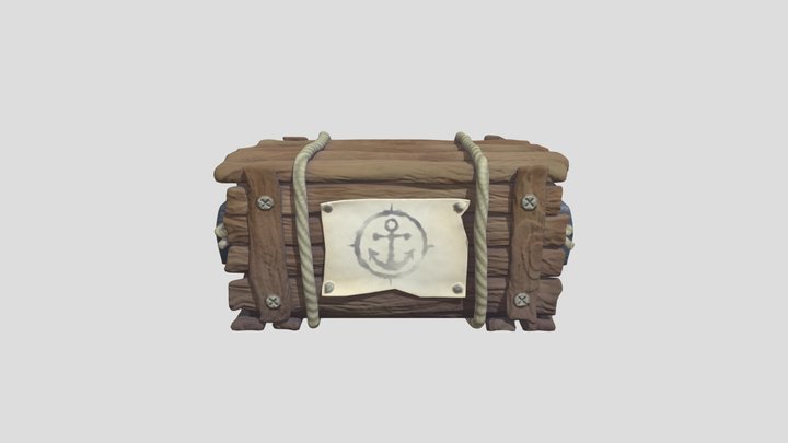 Wooden Crate 3D Model