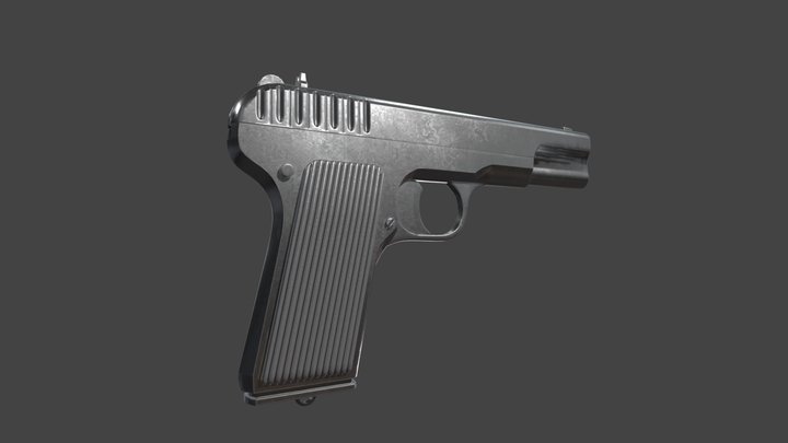 Soviett TT-33 Tokarav WWII era pistol 3D Model