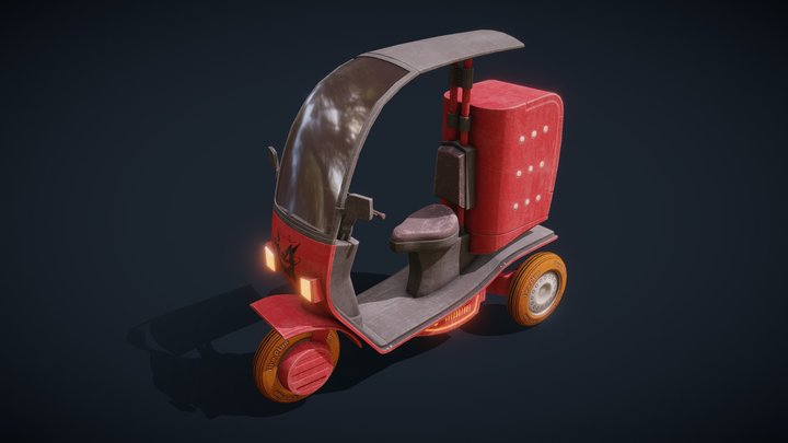 Dusty Scooter LoVE 3D Model