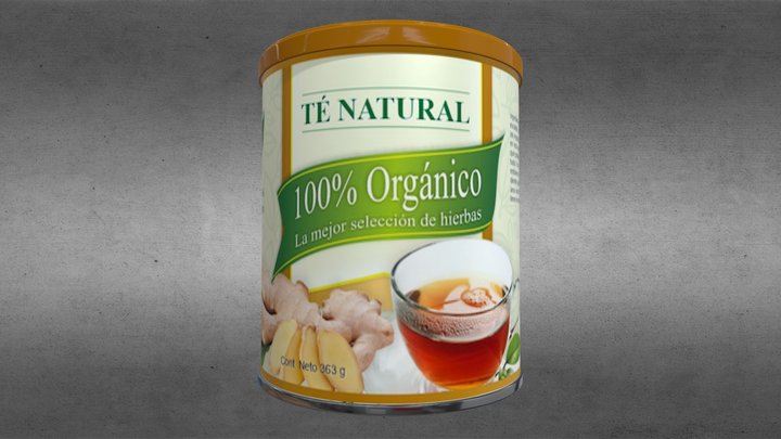 Envase cilíndrico para té 3D Model