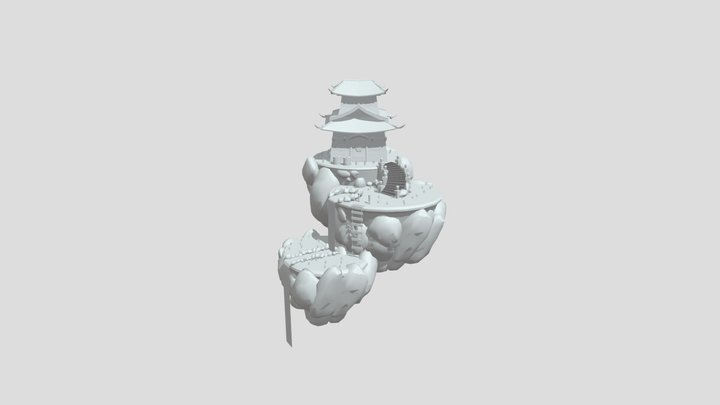 Chinese style house, game environment 3D Model