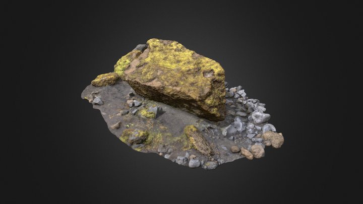 Icelandic_mossy_rock_ghjh 3D Model