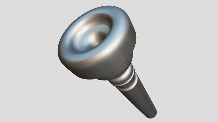 Yamaha 5A4 trumpet mouthpiece 3D rendering – Kostenloses 3D-Modell STL