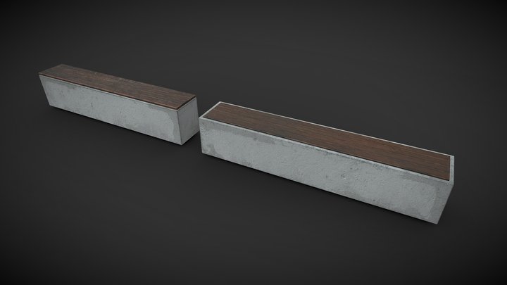 Concrete Bench – Free 3D Model STL
