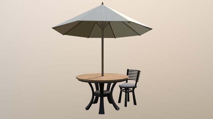 Beach table 3D Model