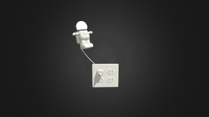Astronaut Lamp 3D Model