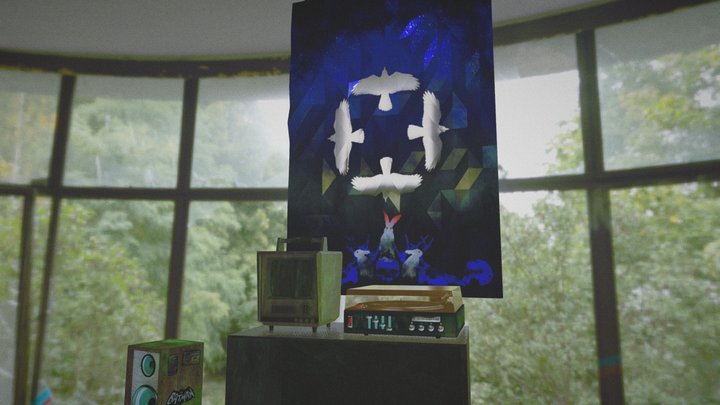 HAUNTED POSTER 3D Model