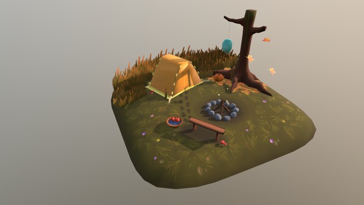 Little Camping Spot 3D Model