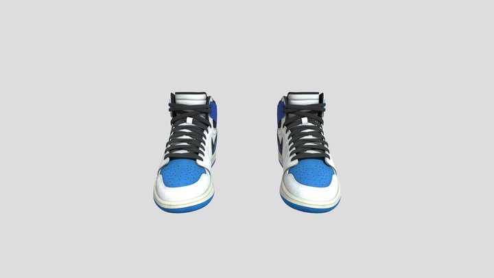 Jordan 1 Military Blue 3D Model