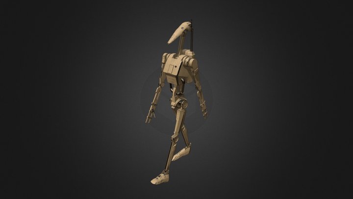 Battle Droid (Walk Cycle) 3D Model