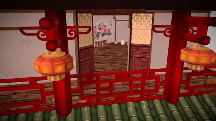 Traditional Chinese Building 3D Model