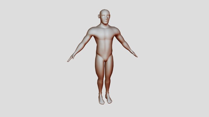 Free Male Base Mesh 3D Model