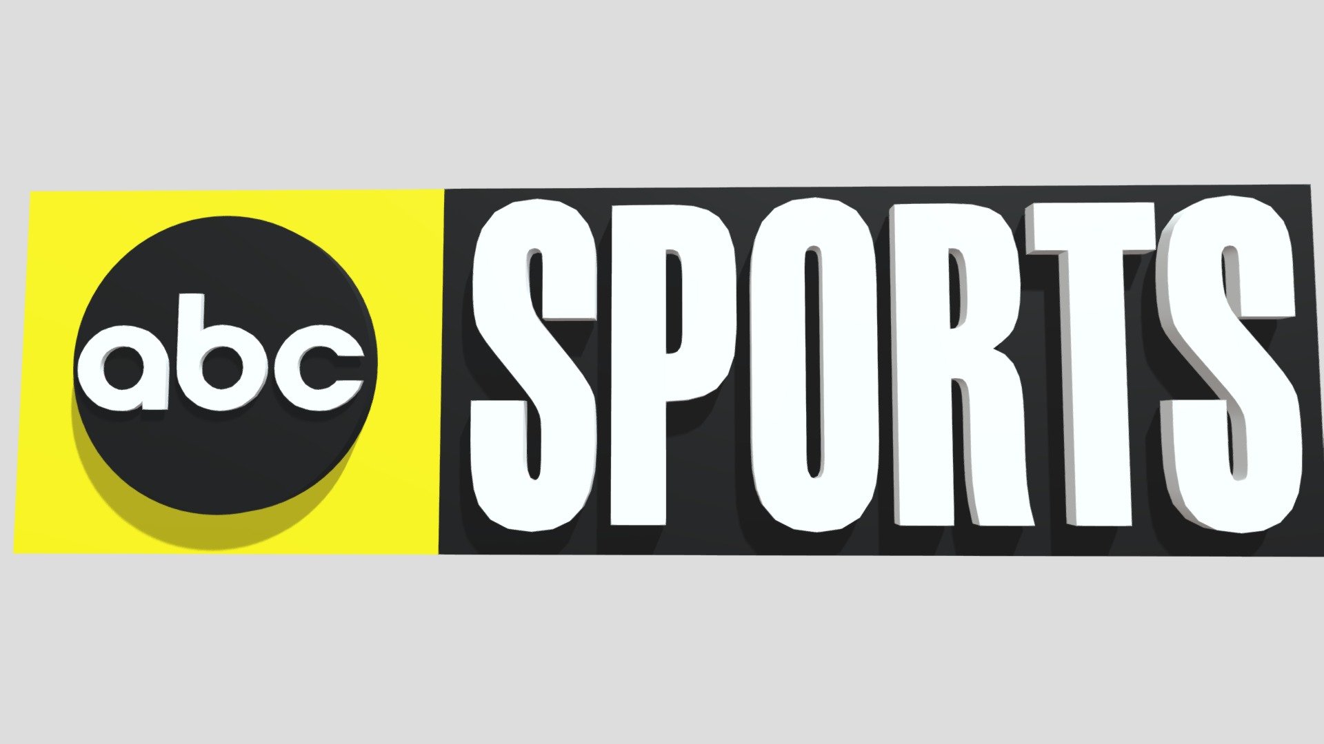 ABC Sports Logo 1993-1997 (Horizontal Yellow) - Download Free 3D model ...