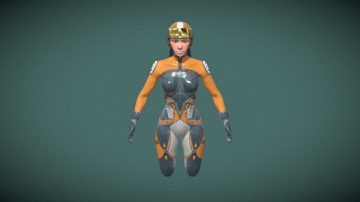 Space Pilot 3D Model