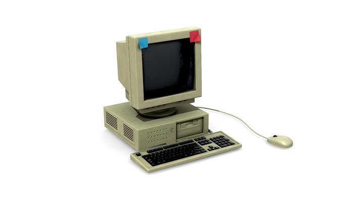 Old Computer 02-Freepoly.org 3D Model