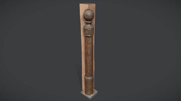 Guardaesquinas de madera - La Orotava (Tenerife) 3D Model