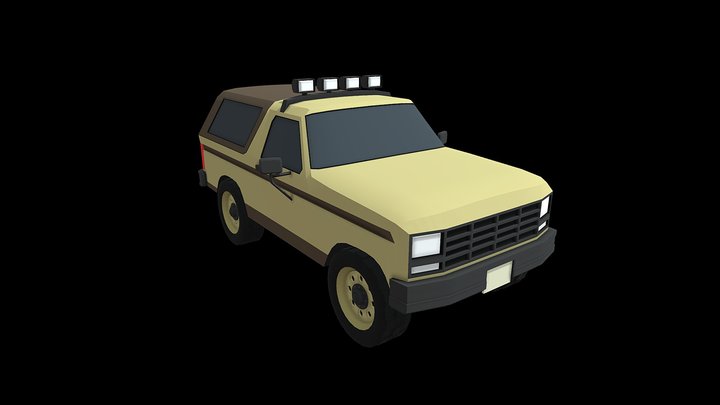 Low-Poly Ford Bronco 3D Model