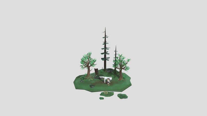 Princess Mononoke Scene 3D Model