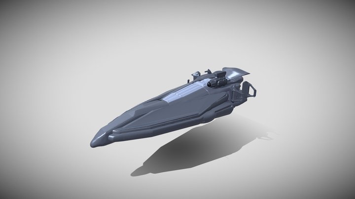 Spaceship Ganakel 4 3D Model