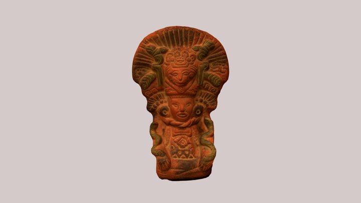 Vase anthropomorphe de Quetzalcóatl 3D Model
