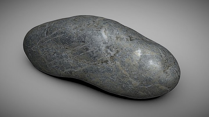 blueish river rock 3D Model