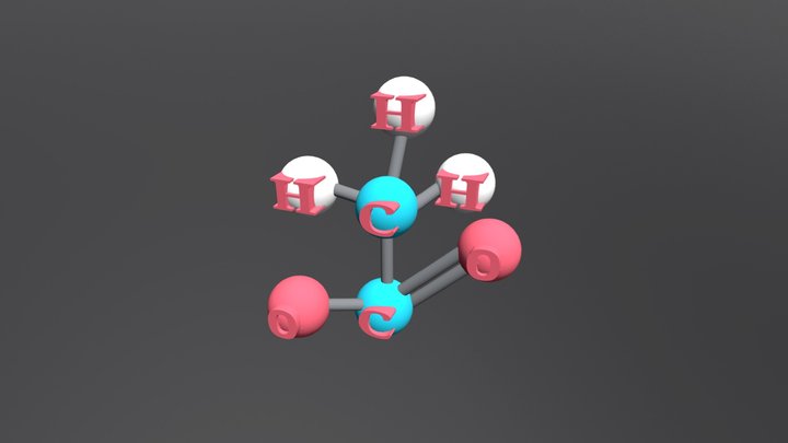 Sodium Acetate 3D Model
