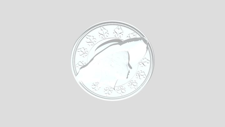 Mechanical Female Head relief (3D-printable)