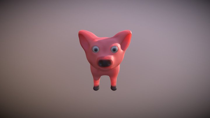 Pig Character 3D Model