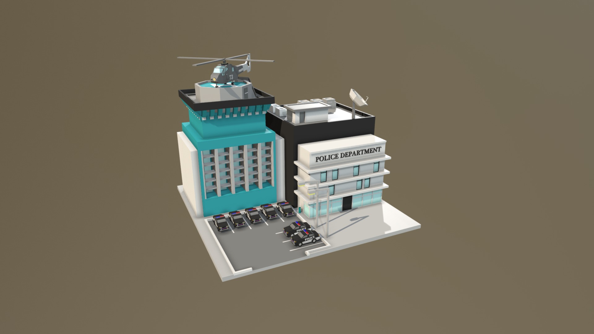 3D model Police department - This is a 3D model of the Police department. The 3D model is about engineering drawing.